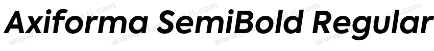 Axiforma SemiBold Regular字体转换
